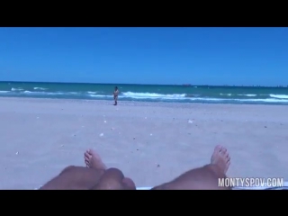blowjob on the beach nudist sucks on the beach